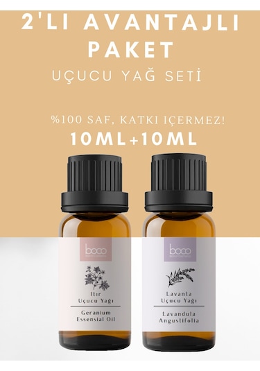 Boco Born In Cosmetics Itır + Lavanta Saf Aromaterapi Uçucu Yağı 2 x 10 ML