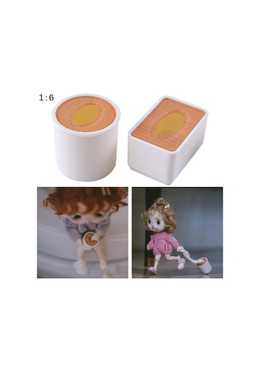 Dolıty Dollhouse Aksesuarları Oyuncak Için Kağıt Havlu 1:6 Beyaz
