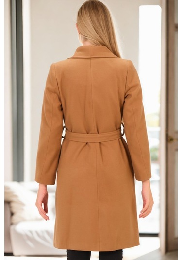 Z9639 Dewberry Bayan Palto-camel Camel