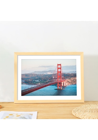 İmitasyon Masif Ahşap Fotoğraf Çerçevesi Belge Çerçevesi 10 İnç