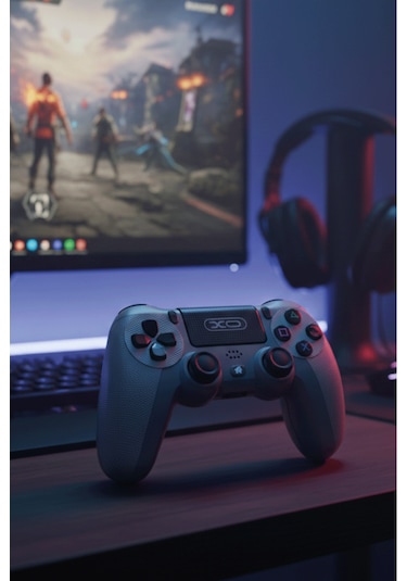 Bluetooth & Kablolu Titreşimli Oyun Kolu Pc Telefon Konsol Uyumu Gamepad Gp6 - Ps4 Android Apple Uyumlu iOS Ps3
