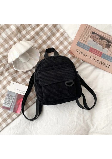 Snapbuy Mini Sırt Çantası - Trend Kadın Ve Genç Kızlar İçin Moda Okul Çantası Black