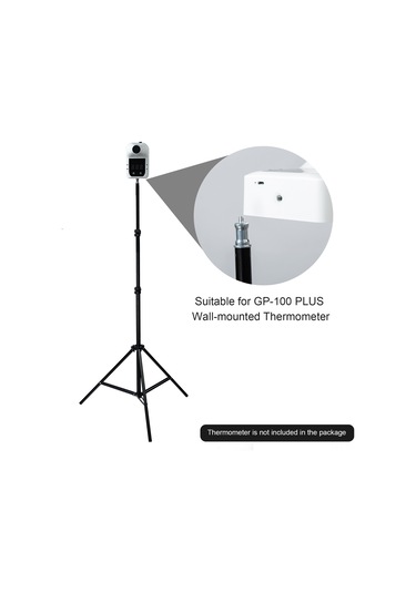 Kangvka Sıcaklık Ölçer İçin 1.6m Çelik Tripod, Siyah, 1/4 Vida Açığı, Toplum Mekanları İçin Hızlı Ölçüm Desteği