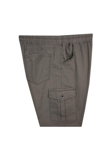 Kargo Cepli 100 Kilo-180 Kilo Arası Için Uygun Erkek Büyük Beden Gabardin Pantolon Toprak