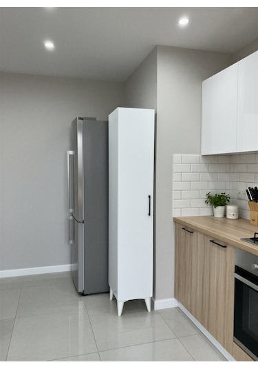 Aruat 6 Raf'lı Mutfak & Banyo Çok Amaçlı Kulanılabilen Kapaklı Dolap 30 161 Beyaz