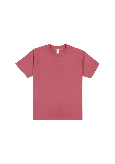 Yeni Japon Ağır Pamuklu Kısa Kollu Kireç Kırmızısı Kireç Kırmızısı