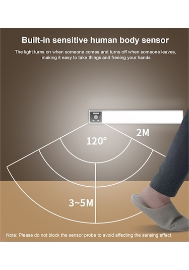 Novahub İnce Algılamalı Şarjlı Led Dolap Aydınlatma, 40cm Gümüş, Parlaklık Düzenli, Şarjlı, Siyah Ve Gümüş Gümüş