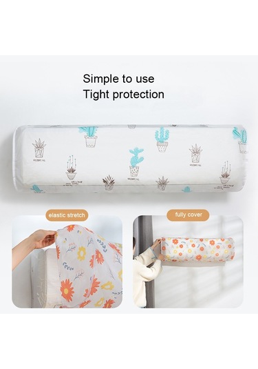 Sones Adet Kalınlaştırılmış Asılı Klima Toz Kapağı, Boyut: 95x20x31cm Kırmızı Çiçek