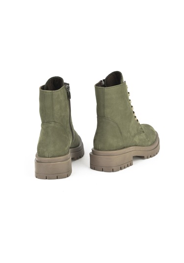 Ziya, Kadın Hakiki Deri Bot 143359z3052 Haki Haki
