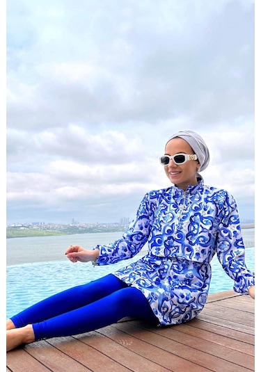 Kahijab Sea Tesettür Mayo - L Mavi