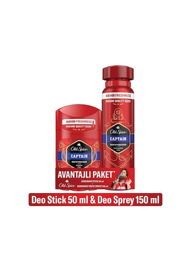 Old Spice Captain Deodorant Spray Stick 150+50 Ml Avantajlı Paket