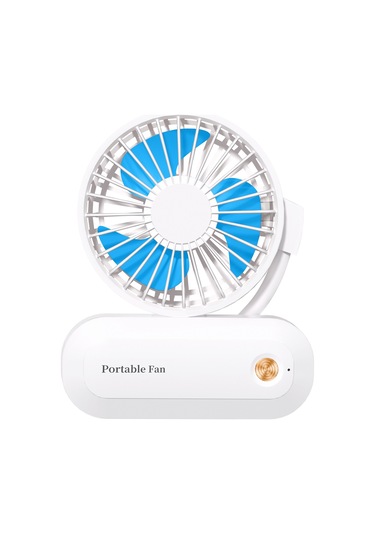Kangvka F-158 Mavi Mini Kollük Fan - 35cm Askı Kablosu, Tek Tuş Kontrol, 3 Hız Seviyesi, 1200mah Li-pil, Elden Bağımsız Soğutma