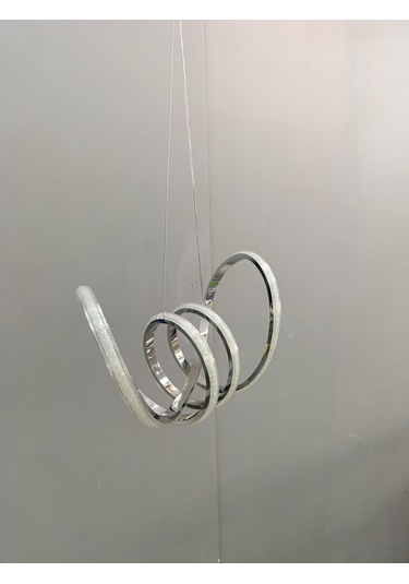 3renk Kelebek Kristal Led Sarkıt Tekli Krom