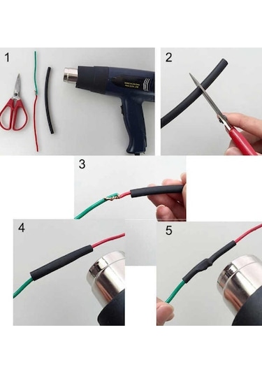 10 Metre 5mm Isıyla Daralan Makaron Hortum Polyolefin Shrink