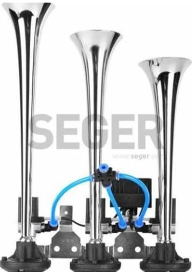 Seger " 24 Volt Arap Korna Krom Üçlü Havalı Seger 82Eh2400 24V