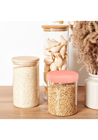 Mufunye 86mm Pp Malzeme Mason Kavanoz Kapak, Su Geçirmez Ve Havaya Kapalı Silikon O-ringi İle Dayanıklı Depolama Kapağı, Tekli Paket Beyaz Beyaz