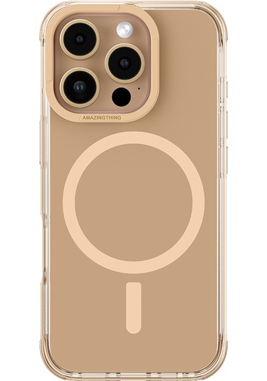 İphone 16 Pro Uyumlu Kılıf Magsafe Şarj Özellikli Amazingthing Omni Serisi Kapak Rose Gold