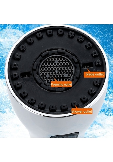 Dancemonkey Püskürtücü, Mutfak Musluğu Başlığı, 360 Döner Ayarlanabilir Çift Bıçaklı Cbtx Çok Renkli