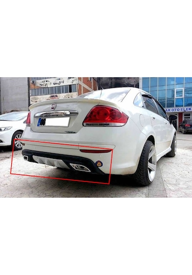 Fiat Linea Difüzör Difizör Gri + Kare Egzoz Görünüm C Tip
