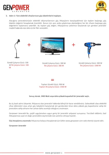 Genpower GBG 60 Ies 6 KVA Benzinli Marşlı Kabinli 220 V Jeneratör