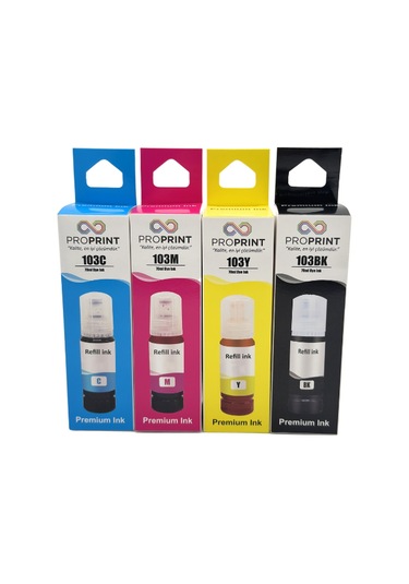Proprint Epson L3210 4 Renk Uyumlu Mürekkep 103 - 70 Ml