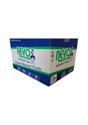 Nevo 3 Katlı Masaüstü Dispenser Peçete - 3 Kat - 21x24 Cm. - 200 Adetlik 18 Paket / Koli