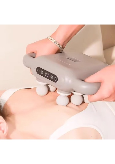 Kenpazar 8 Başlıklı Şarjlı Isıtmalı Masaj Aleti M-58 siyah