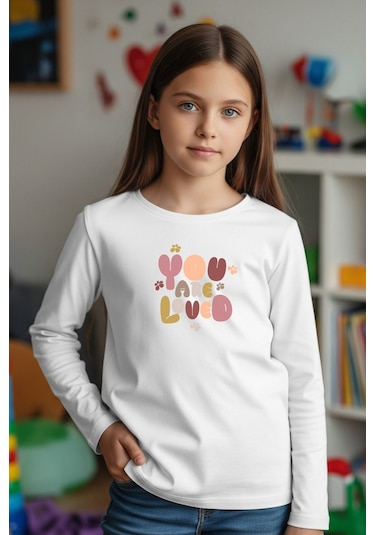 3'lü Yuvarlak Yaka Baskı Detaylı Kız Çocuk Sweatshirt Çok Renkli