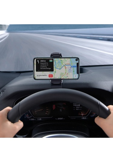 Soulader Evde, Ofiste Ve Araçta Kullanım İçin Pratik Ve Sağlam Telefon Tutucu - 4.7 İle 6.5 İnç Ekran Boyutlarına Uyumlu Geniş Ağızlı Model Siyah