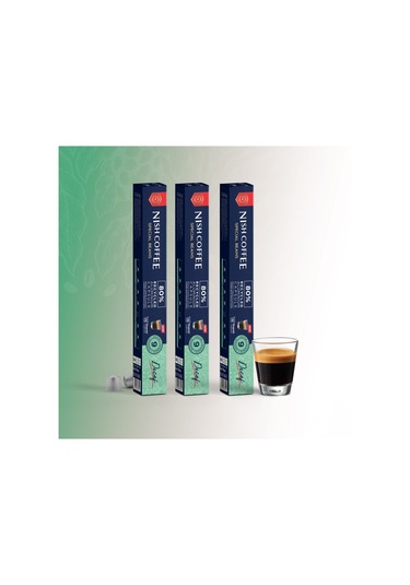 Nish Coffee Kapsül Kahve 7 Decafeinanto 3'lü Set Nespresso Uyumlu -30 Adet Kapsül Kahve
