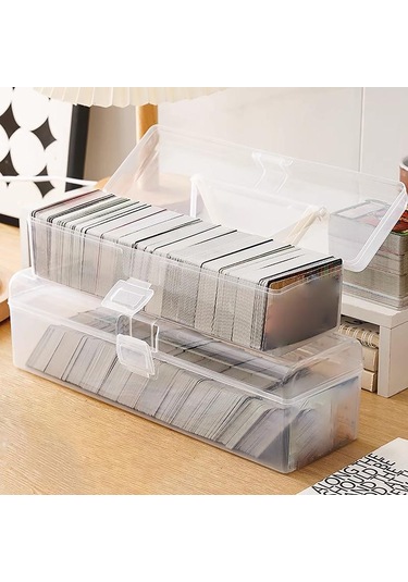 Şeffaf Idol Fotoğraf Saklama Kutusu Plastik Kpop Albümleri Fotoğraf Kartları Küçük Kart Koleksiyonu Organizatör Fotoğraf Kartı Tutucu Kutusu A