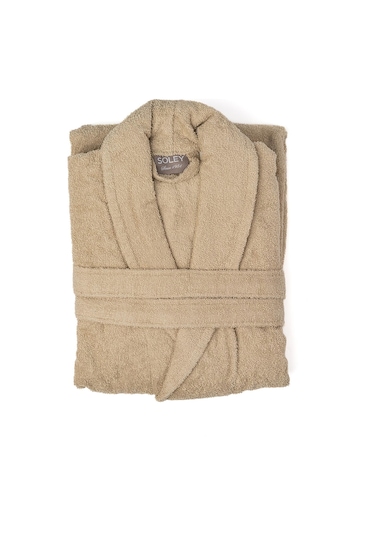 Soley Minerva Extra Yumuşak %100 Pamuk Kadın / Erkek Unisex Bornoz Kahve