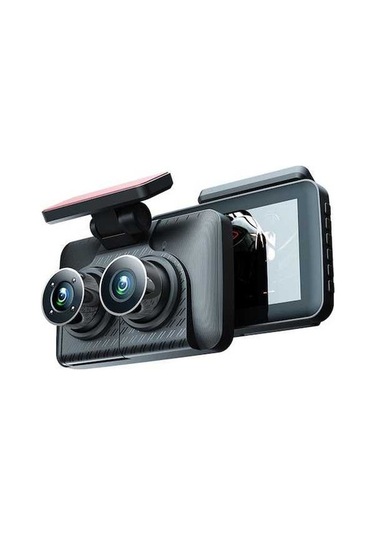 Moly 3 Kamera Dash Cam Ön Arka İç 1080+720+480p 4in Araba Dikiz Aynası Gece Video Kayıt Kamerası