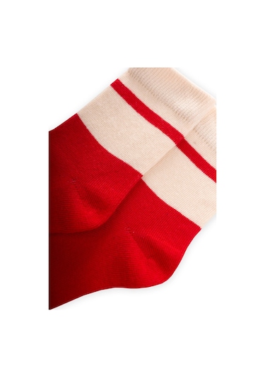 Cigit İki Renkli Çorap 3-8 Yaş Kırmızı Kırmızı