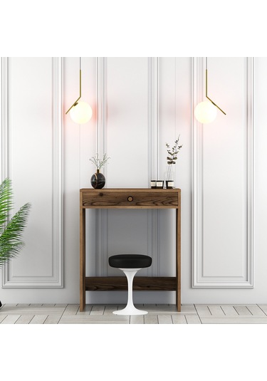 Lizbon Mini Makyaj Masası - Ceviz / Ceviz