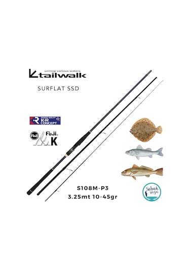 Tailwalk Surflat Ssd S108m-p3 3.25mt 10-45gr 3p Spin Kamış