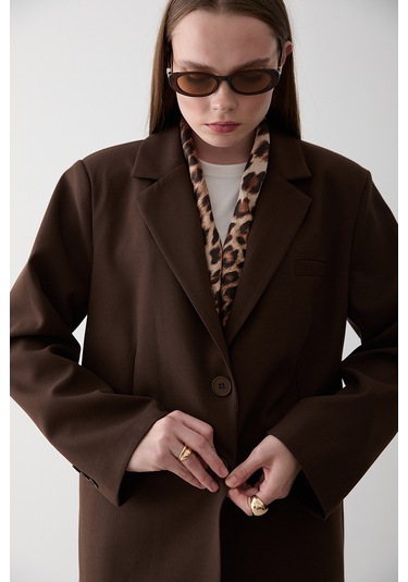 Kahverengi Blazer Ceket - 7619 Kahverengi