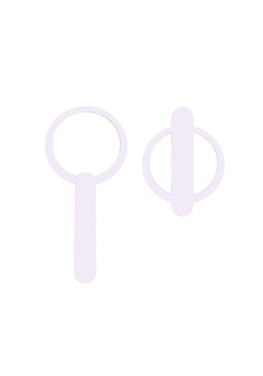 Katlanabilir Beyaz Renk El Tipi Işıklı Led Taşınabilir Makyaj Aynası Beyaz