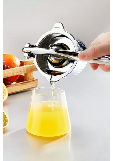 Nishev Döküm Meyve Narenciye Sıkacağı Portakal Sıkacağı Sebze Meye Suyu Sıkma Aleti Gümüş