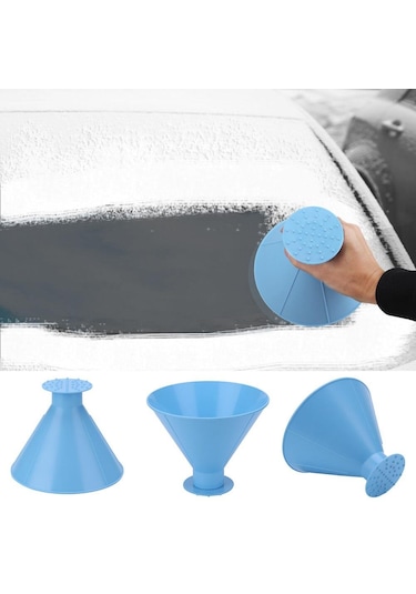 Oto Araç Araba Kar Buz Kırıcı Kazıma Kazıyıcı Koni Ön Cam Temizle N11.743