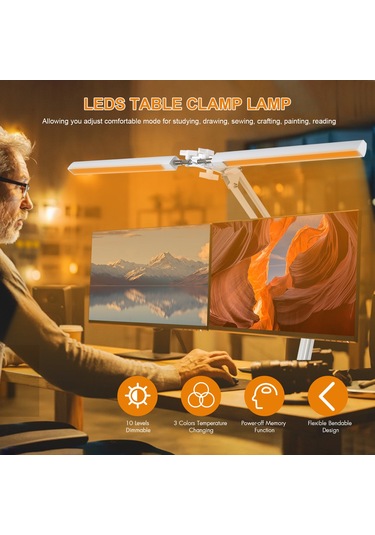 Neoglint D C5v 2a 24w 120led'ler Kelepçeli Salıncak Beyaz