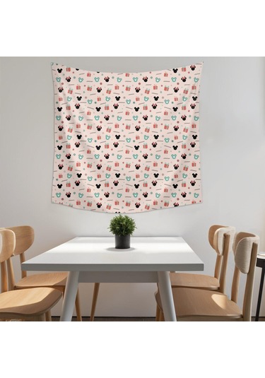 Noel Desenli 59x59 İnç Kare Duvar Halısı, Oturma Odası, Yatak Odası Ve Genç Odası İçin-a140