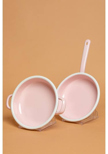 Rosa Di Verona 2 Li Kulplu Ve Saplı Pembe Sahan Seti Pembe