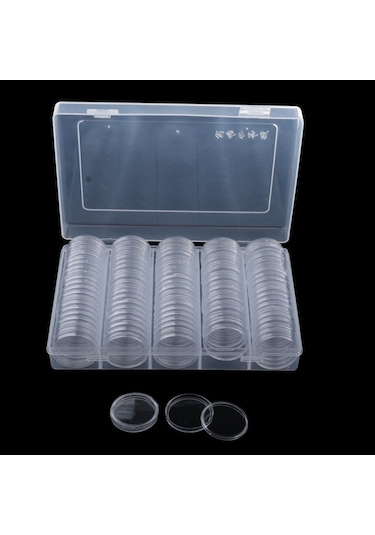 Dolıty Clear Coins Ekran Saklama Kutusu 25mm Sertifikalı Madeni Temizlemek