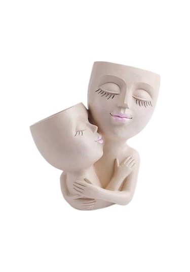 Ulzyvf Yüz Vazo Saksısı Saksısı Saksıları Reçine Kızlar Kadın Hava Ev Etli Dekorasyonu Çiçek Çiçek Baş Bahçe Aşk Anne Açık Jv