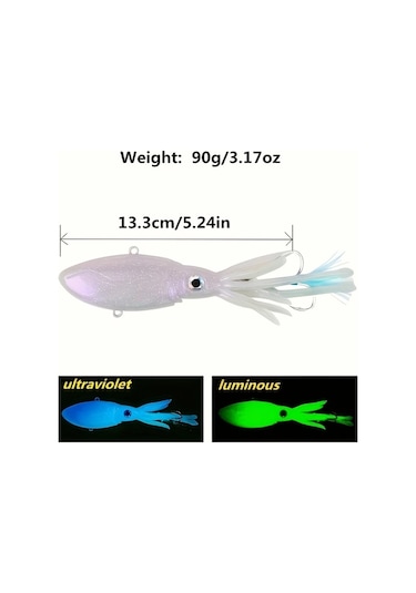 Fochsia Lurego 130g Ağır Yapay Işıklı Ahtapot Yemleri 2 Adet Büyük Sualtı Balıkçılık Yemi