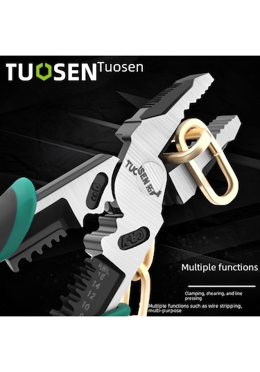 Yaleker Endüstriyel Çok İşlevli Pense Seti: 8-9 İnç Paslanmaz Çelik Uçlar, Farklı Uç Seçenekleriyle Dayanıklı Zımba Penseler