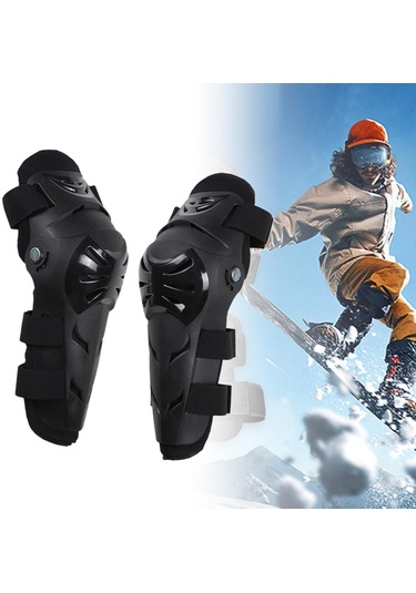 Suntek Kayak Sporu Için Motosiklet Diz Tekmelikler Koruyucu Siyah