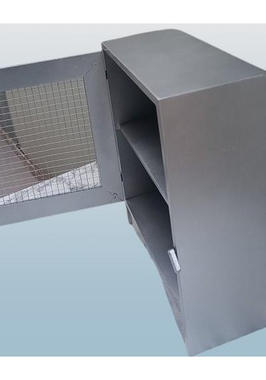 Hobi Adn 90354 Model Dekoratif Tezgah Telli Dolap Gümüş Gri Renk Ahşap Mdf Elyapı