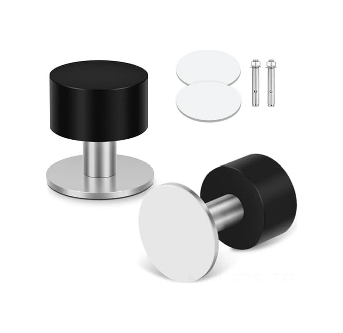 Fosenze Siyah, 2 Adet, Özlüklü Ve Sesten Koruyucu, Otomatik Yapışkan, Çelik Gövde, Delme Yok, Kapı Döşeme Koruyucu Bumperı